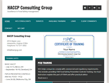 Tablet Screenshot of haccpcg.com